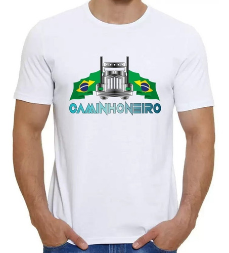 Imagem 2 de 6 de Camiseta Caminhoneiro - Amo Caminhões