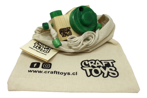  Juguete De Madera Camara Craft Toys Verde