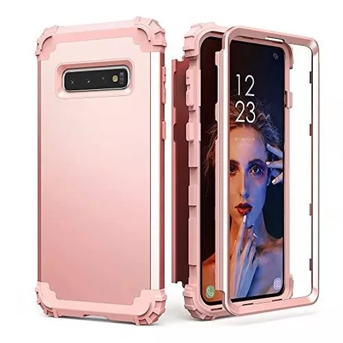 Funda Para Galaxy S10 Plus Rosa Con Protector De Pantalla