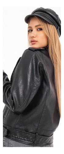 Chaqueta De Moto Anewsta Con Bolsillo Frontal N Solapa