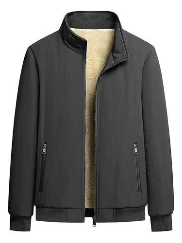 Chaqueta Polar De Moda Con Cuello Alto Para Hombre.