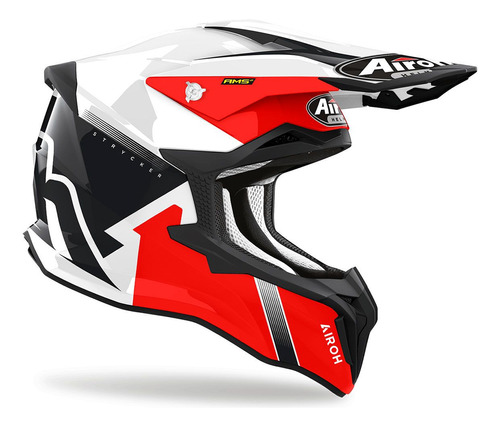 Capacete Airoh Strycker Blazer Vermelho/branco