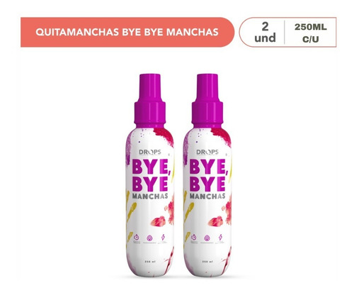 Imagen 2 de 4 de Quitamanchas Bye Bye Drops X2 - mL a $280
