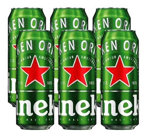 Imagen 1 de 12 de Cerveza Heineken Lata 473ml Pack X6 - Fullescabio Oferta