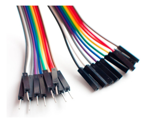Imagen 1 de 2 de 40 Cables Jumper Dupont Hembra Macho 20cm Arduino Protoboard