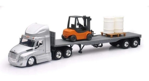 Freightliner Cascadia Plataforma New Ray 1/43 Plata 