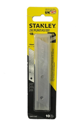 Caja 10 Hojas Para Trincheta Stanley 18mm - Lintax