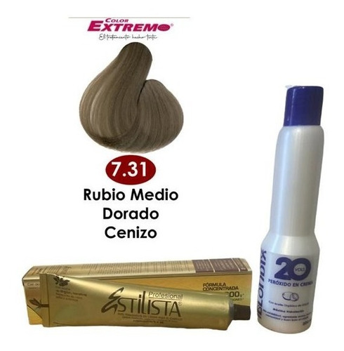 Tinte Estilista 100g Tono 7.31 rubio medio dorado cenizo