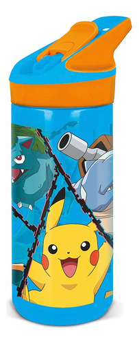 Botella Tritán Pokémon 620ml Con Pajita