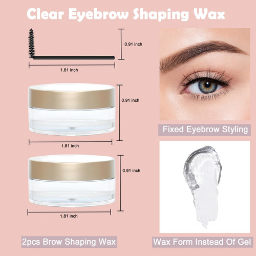 Cera Para Cejas 2 Piezas Levantamiento Impermeable Marrón