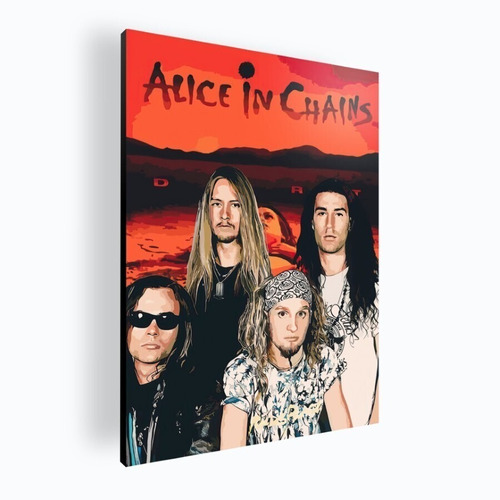 Cuadro Decorativo Poster Moderno Alice In Chains 60x84 Mdf