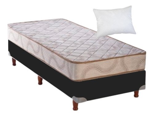 Conjunto Sommier Gani Espuma 1 Plaza + 1 Almohada Calidad