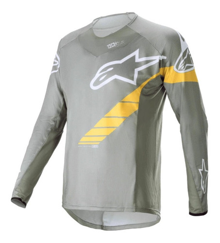 Jersey Bike Astars Techstar Manga Larga Verde/amarillo