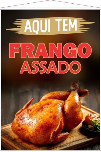 Banner Frango Assado - Tamanho 63x90cm