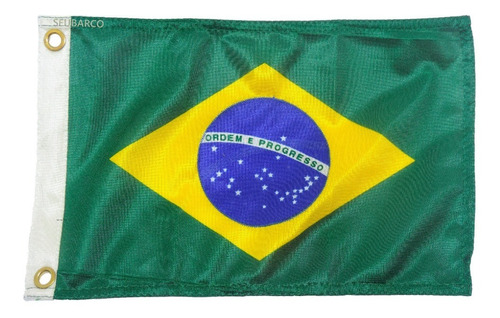 Imagem 1 de 4 de Bandeira Do Brasil De Uso Náutico 22 X 33 Cm