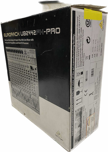 Mesa De Som Behringer Eurorack Ub2442fx-pro Novo Original