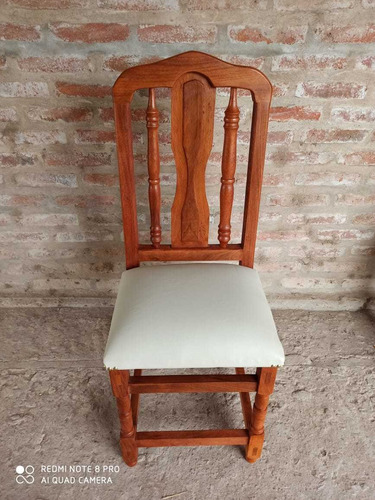 Imagen 2 de 6 de Silla Tapizadas Madera Algarrobo X 12 Unidades