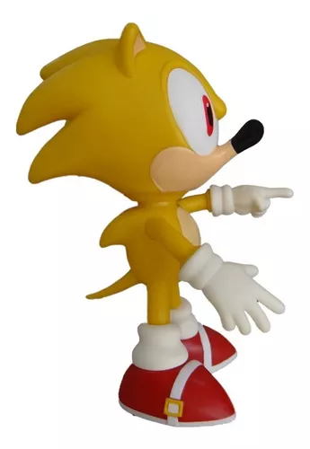 Boneco Super Sonic Amarelo Personagem Action Figure Articulado