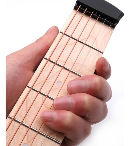 Portable 6-fret Pocket Guitar Practice Tool .