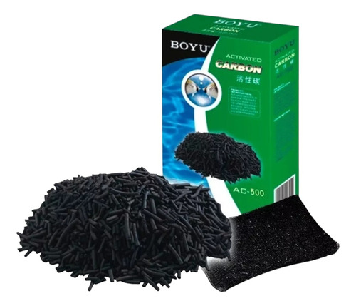 Carbón Activado Pellets Bolsa Red Acuario Pecera Boyu 500g