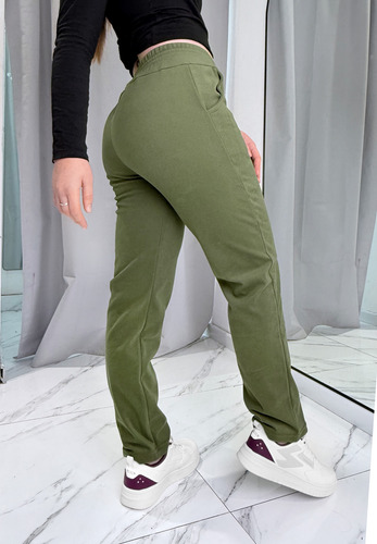 Jogging Recto Mujer Tiro Alto Abrigado Darlon Soft