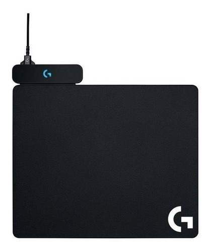 Imagen 1 de 2 de Mouse Pad gamer Logitech Powerplay de tela 321mm x 344mm x 43mm black
