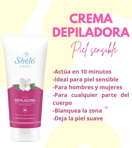 Crema Depilatoria Para Piel Sensible Shelo Nabel 250 Ml