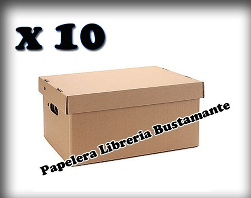 Caja Archivo Americana Carton Corrugado 41x32x25 X 10 Unidad