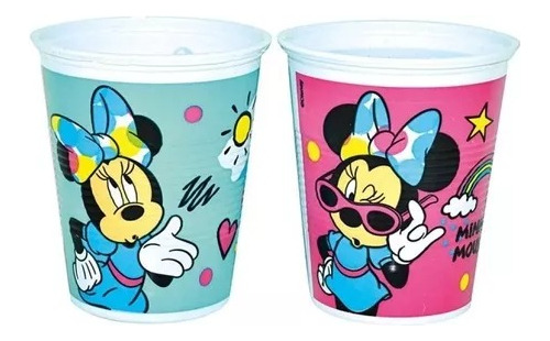 Pack X 10 Vasos Descartables Mickey Y Minnie Original 