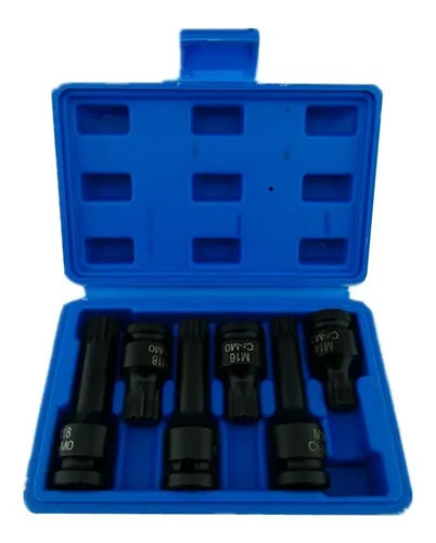 Kit Set Juego Dados Impacto Torx 1/2 6 Piezas Torxmeter