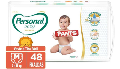 Personal Baby Premium Pants fralda descartável M 48 unidadades por embalagem 