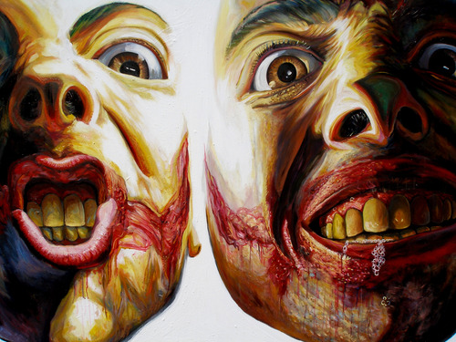 Pintura: Show Time! . La Rocca. Arte Microconceptual.