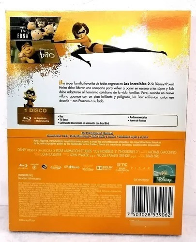 Los Increibles 2 Disney Pixar Nueva Edicion Pelicula Blu-ray