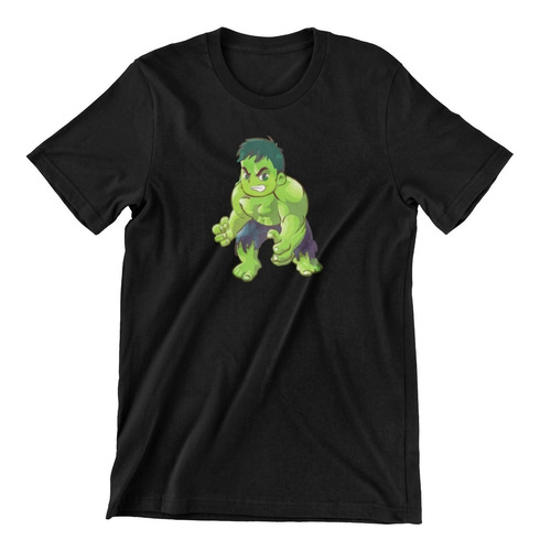 Polera - Hulk - Verde - Juvenil 100% Algodón