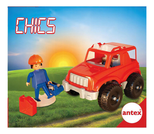 Chics Vehículo Jeep Con Figura 9913 Color Rojo