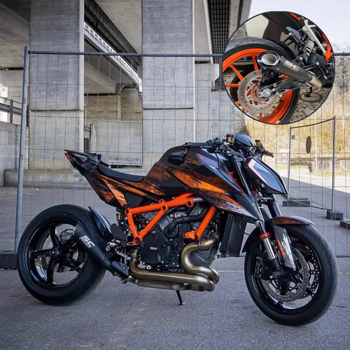 Silenciador De Tubo De Escape De 38-51mm Para Motocicleta