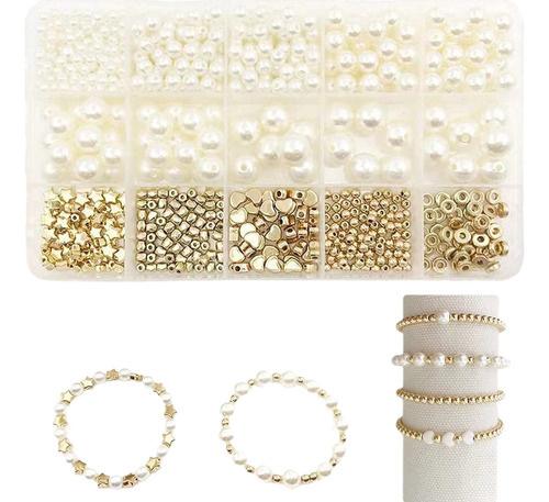 Kit De Cuentas, Joyas Diy De Pulseras Y Bolsa De Materiales.