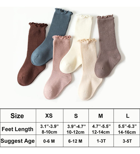 Calcetines Largos De Algodón Para Bebés Y Niñas,