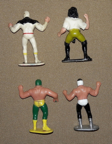 4 Mini Figuras Lucha Libre Aaa Ricolino Mascara Sagrada Etc (Usado)
