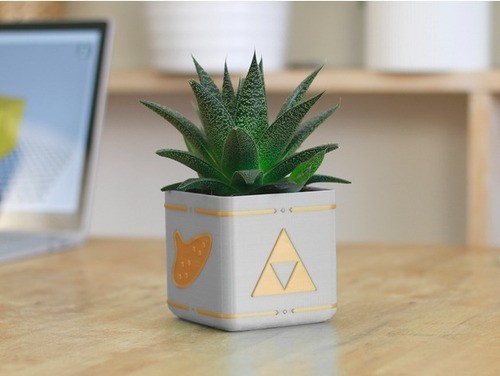 Imagen 3 de 5 de Maceta De Zelda - Maceta Impresión 3d
