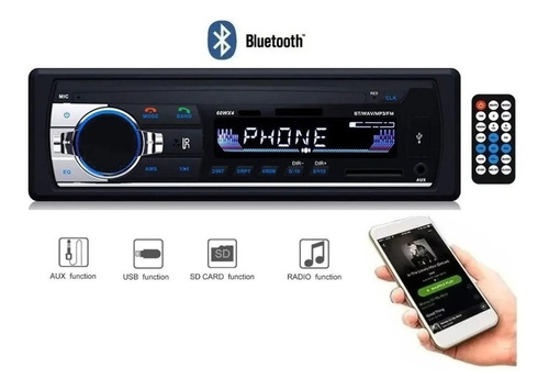 Imagen 3 de 7 de Estéreo Sumishi C-520BT con USB, bluetooth y lector de tarjeta SD
