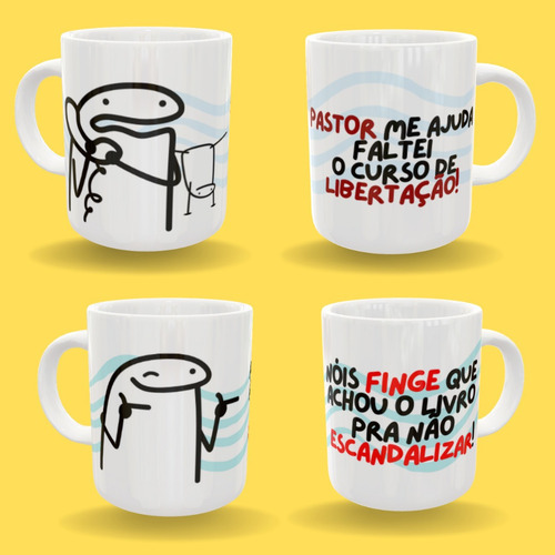 Meme evangélico de Bento Flork, 120 artes para taza, archivo png