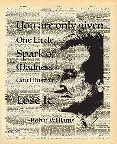 Impresión Vintage Con Cita De Robin Williams.