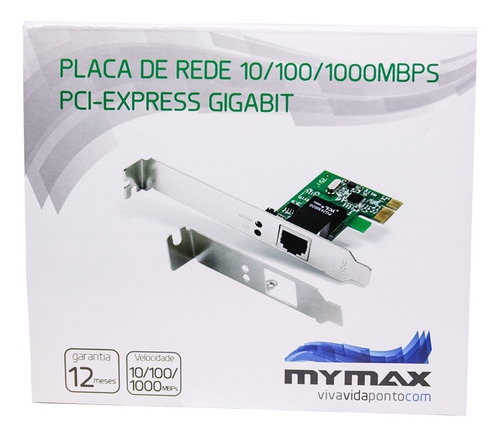 Imagem 4 de 6 de Placa De Rede 10/100/1000mbps Pci Express Gigabit Mymax Nfe