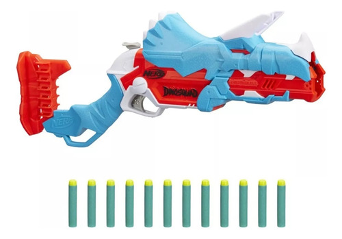 Pistola Lanza Dardos Hasbro Nerf Dinosquad Tricerablast 