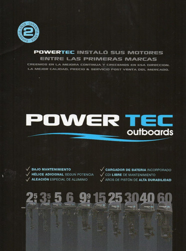 Imagen 5 de 5 de Motor Powertec 15 Hp 2 T 0 Km Quilmes