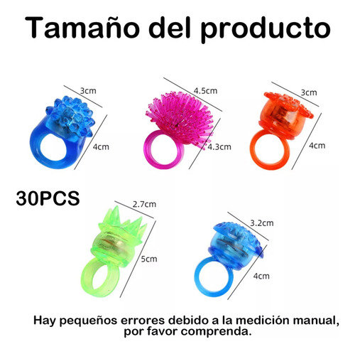 // 30 Pcs Anillos Led Luminosos Luz Con Anillos De Fiesta