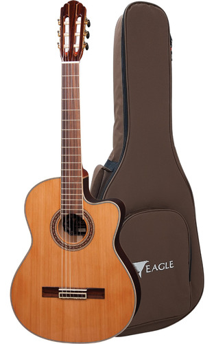 Violao Eagle Master Series Emn-860c Tampo Maciço Com Capa