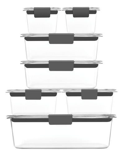 Juego De 14 Recipientes Plásticos Sin Bpa A Prueba De Fugas
