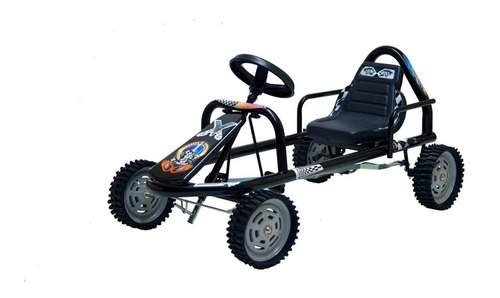 Vehículo a pedal kartings Katib 601 color negro